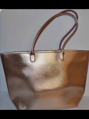 Bath & Body Works Metallic Rose Gold Tote
